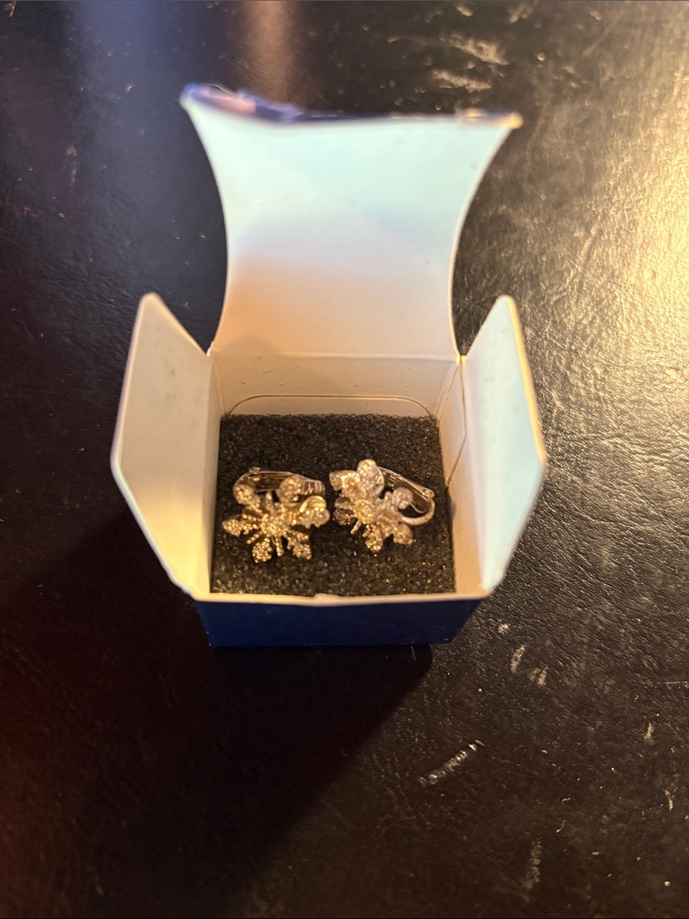 Avon Gold Floral Clip-On Earrings